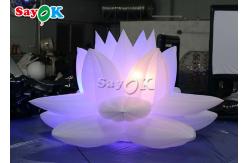 China Party Decoration 3m Inflatable Lotus Flower Model With Led supplier