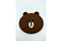 China Bear Shape Silicone Placemats And Coasters Soft Personality Customization supplier