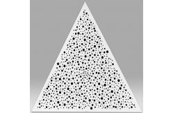 China Perforated Acoustic Metal Ceiling Tiles Powder Coated Triangular For Convention Center supplier