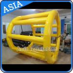 PVC Tarpaulin Inflatable Yellow Water Roller for Kids Pool Water Games for sale