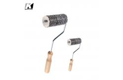 China Mohair Decorative Patterned Paint Roller Multipurpose With Wood Handle supplier