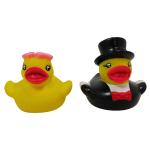 Bride And Groom Wedding Baby Rubber Duck Phthalates Free PVC With Hand Painting for sale