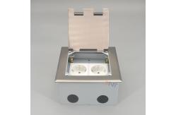 China Office Room Flip Lid Under Floor Socket With Bottom Case supplier