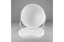 China 4.5 Gallon Round Plastic Bucket White Plastic Pail With ISO9001 Certification supplier