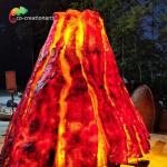 Water Repellent Custom Made Animatronics Fiberglass Volcano For Amusement Park