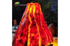 China Water Repellent Custom Made Animatronics Fiberglass Volcano For Amusement Park supplier