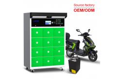 China 12 Slot Battery Swapping Cabinet Charging Stations For Electric Motorcycle 220V supplier