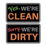 Eco Freiendly Reversible Clean And Dirty Dishwasher Magnet Sign for sale