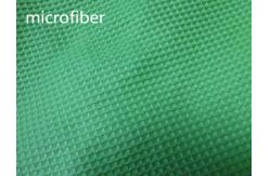 China Green 150cm Width Microfiber Cleaning Cloth 300gsm Density Waffle Fabric Absorbent supplier