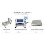 High Precision 0201 Desktop PCB Assembly Line 4 Heads CHM-551 SMD Pick and Place Machine Reflow Oven T962C for sale