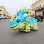 Kiddie Dinosaur Electric Scooter / Animatronic Scooter Remote Control For Theme Park