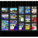 A4 and A3 portrait and landscape double sided Window Hanging Crystal LGP Acrylic LED Lightbox display for sale