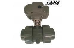 China Electric High Pressure Double Command Soft Seal PVC Ball Valve 1000 PSI supplier