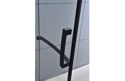 China Tempered Glass Corner Quadrant Shower Enclosure Black ISO9001 supplier