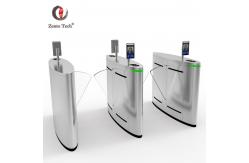 China Acrylic Arm Flap Barrier Turnstile With Fingerprint 40 Persons/Min supplier