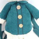 PP Cotton Blue Plush Toy Backpack 29cm Teddy Bear Backpack Eco Friendly for sale