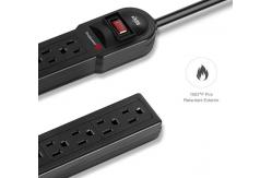 China Environmental Protection Desk Mount Power Strip 6 - Hole American Fireproof Plug supplier