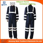 Protective Fire Resistant Insulated Coveralls Navy Blue With Reflector for sale