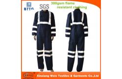 China Protective Fire Resistant Insulated Coveralls Navy Blue With Reflector supplier