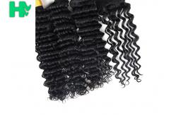 China Natural Black Deep Wave 4x4 Frontal Lace Closure Length Combination No Shedding supplier