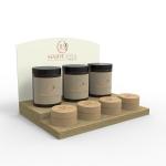 Countertop Cosmetic Display Stand Wooden Skin Care Display Stands Retail Makeup Display for sale