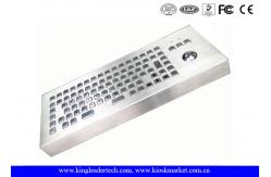 China Desktop 86 Keys Stainless Steel Keyboard With Trackball FCC Brushed supplier