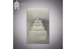 China Custom High Quality Pattern Metal Wedding Invitation Card Barcode Card supplier