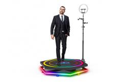 China Panoramic 360 Camera Booth Rotary 360 Degree Camera Booth Shooting Plataforma supplier