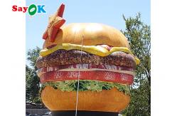 China UV Resistant 10ft Inflatable Hamburger Model Store Decoration supplier