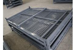 China Stackable Lifting Stillage Pallet Storage Cage Solid Steel Base 1500kg supplier