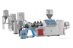 China Double Screw Hot Cutting Plastic Pelletizer Machine 60KW For PVC supplier