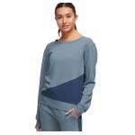 Plain Triangle Color Block Women Pullover Sweatshirt 260gsm Plain Crew Neck Sweatshirt for sale
