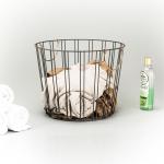 Wardrobe Organiser Drawer Organiser Household Metal Basket With Handle For Sundries for sale