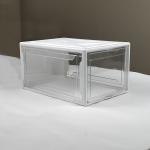 Kids Transparent Stackable Storage Shoe Boxes 38*26*20cm for sale