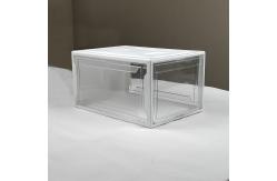 China Kids Transparent Stackable Storage Shoe Boxes 38*26*20cm supplier