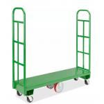 Heavy Capacity Loading U Boat Platform Cart With Diamond Tread Deck, 6 Wheels Detachable Container for sale