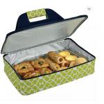 Pizza Picnic Insulated Casserole Food Carrier To Keep Food Hot Or Cold Green Cooler Bag for sale