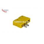 IEC Yellow Color Solid Pin Type K Thermocouple Plug for sale