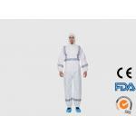 SMS Disposable Protective Coveralls Liquid Resistant With Reflective Tape for sale