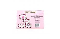 China Pink Flower Pattern Children'S Learning Flash Cards For Prayer Purpose supplier