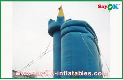China Toddler Bounce House Customized Blue PVC Inflatable Bounce House / Inflatable Slide supplier