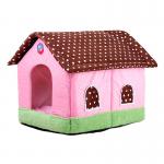 50cm Indoor portable fancy luxury foldable warm cotton pet dog house
