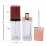 Lip Gloss Tube Item Name 3.5ML Square Shape Empty Stick with Customized Color and Logo for sale