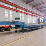 Heavy Duty Payload 200 T Transport Oversize Cargo 4 Axle Extendable Low Bed Trailer for sale