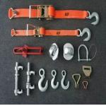 Working Load Limit 833 Lbs Ratchet Tie Down Straps With S-Hooks And Durable Polyester Material for sale