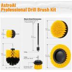 Drill Brush Attachment Set 6 Pack-Power Scrubber Cleaning Kit with Extend