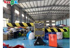 China Inflatable Carnival Games 7m Crazy Inflatable Wipeout Game Meltdown Machine For Amusement supplier