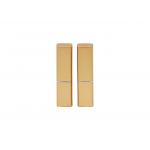 Matte Gold Empty Lip Scrub Containers , Custom Lip Balm Tubes for sale