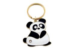 China Panda Element Custom Couple Keychains Couple Key Ring Metal Cartoon supplier