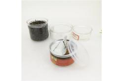 China 1.5oz OEM Private Label Clear Plastic Cylinder / Plastic Spice Jars With Booklet supplier